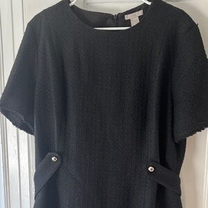 H&M Black Textured Dress EUC Sz XL
